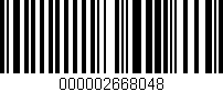 Código de barras (EAN, GTIN, SKU, ISBN): '000002668048'
