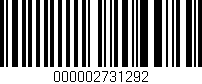 Código de barras (EAN, GTIN, SKU, ISBN): '000002731292'