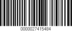 Código de barras (EAN, GTIN, SKU, ISBN): '0000027415484'