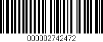 Código de barras (EAN, GTIN, SKU, ISBN): '000002742472'