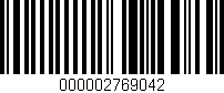 Código de barras (EAN, GTIN, SKU, ISBN): '000002769042'