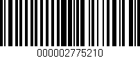 Código de barras (EAN, GTIN, SKU, ISBN): '000002775210'