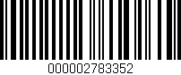 Código de barras (EAN, GTIN, SKU, ISBN): '000002783352'
