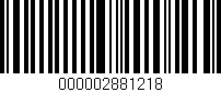 Código de barras (EAN, GTIN, SKU, ISBN): '000002881218'