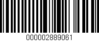 Código de barras (EAN, GTIN, SKU, ISBN): '000002889061'
