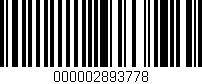 Código de barras (EAN, GTIN, SKU, ISBN): '000002893778'