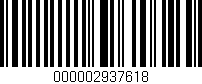 Código de barras (EAN, GTIN, SKU, ISBN): '000002937618'