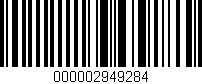 Código de barras (EAN, GTIN, SKU, ISBN): '000002949284'