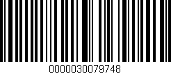 Código de barras (EAN, GTIN, SKU, ISBN): '0000030079748'