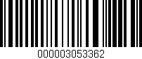 Código de barras (EAN, GTIN, SKU, ISBN): '000003053362'