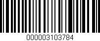 Código de barras (EAN, GTIN, SKU, ISBN): '000003103784'