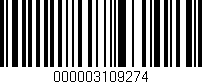 Código de barras (EAN, GTIN, SKU, ISBN): '000003109274'