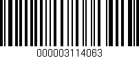 Código de barras (EAN, GTIN, SKU, ISBN): '000003114063'