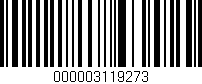 Código de barras (EAN, GTIN, SKU, ISBN): '000003119273'
