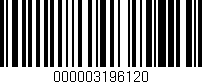 Código de barras (EAN, GTIN, SKU, ISBN): '000003196120'
