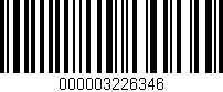 Código de barras (EAN, GTIN, SKU, ISBN): '000003226346'