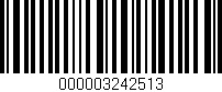 Código de barras (EAN, GTIN, SKU, ISBN): '000003242513'