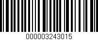 Código de barras (EAN, GTIN, SKU, ISBN): '000003243015'
