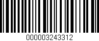 Código de barras (EAN, GTIN, SKU, ISBN): '000003243312'