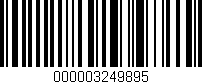 Código de barras (EAN, GTIN, SKU, ISBN): '000003249895'