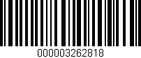 Código de barras (EAN, GTIN, SKU, ISBN): '000003262818'