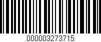 Código de barras (EAN, GTIN, SKU, ISBN): '000003273715'