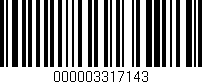 Código de barras (EAN, GTIN, SKU, ISBN): '000003317143'