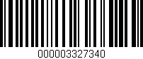 Código de barras (EAN, GTIN, SKU, ISBN): '000003327340'
