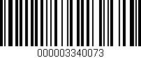 Código de barras (EAN, GTIN, SKU, ISBN): '000003340073'