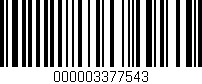 Código de barras (EAN, GTIN, SKU, ISBN): '000003377543'