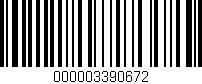 Código de barras (EAN, GTIN, SKU, ISBN): '000003390672'