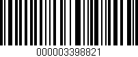 Código de barras (EAN, GTIN, SKU, ISBN): '000003398821'