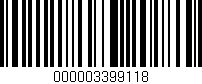Código de barras (EAN, GTIN, SKU, ISBN): '000003399118'