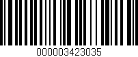 Código de barras (EAN, GTIN, SKU, ISBN): '000003423035'