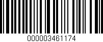 Código de barras (EAN, GTIN, SKU, ISBN): '000003461174'