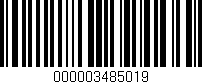 Código de barras (EAN, GTIN, SKU, ISBN): '000003485019'