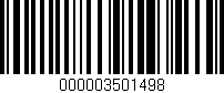 Código de barras (EAN, GTIN, SKU, ISBN): '000003501498'