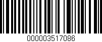 Código de barras (EAN, GTIN, SKU, ISBN): '000003517086'