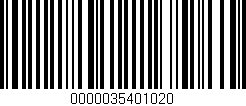 Código de barras (EAN, GTIN, SKU, ISBN): '0000035401020'