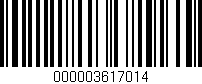 Código de barras (EAN, GTIN, SKU, ISBN): '000003617014'