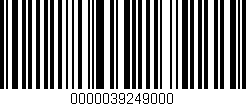 Código de barras (EAN, GTIN, SKU, ISBN): '0000039249000'