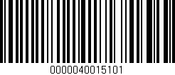 Código de barras (EAN, GTIN, SKU, ISBN): '0000040015101'