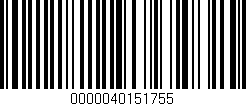Código de barras (EAN, GTIN, SKU, ISBN): '0000040151755'