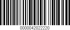 Código de barras (EAN, GTIN, SKU, ISBN): '0000042022220'