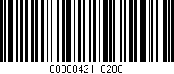 Código de barras (EAN, GTIN, SKU, ISBN): '0000042110200'