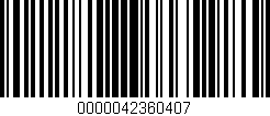 Código de barras (EAN, GTIN, SKU, ISBN): '0000042360407'