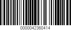 Código de barras (EAN, GTIN, SKU, ISBN): '0000042360414'
