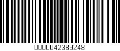 Código de barras (EAN, GTIN, SKU, ISBN): '0000042389248'