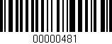 Código de barras (EAN, GTIN, SKU, ISBN): '00000481'