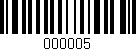 Código de barras (EAN, GTIN, SKU, ISBN): '000005'